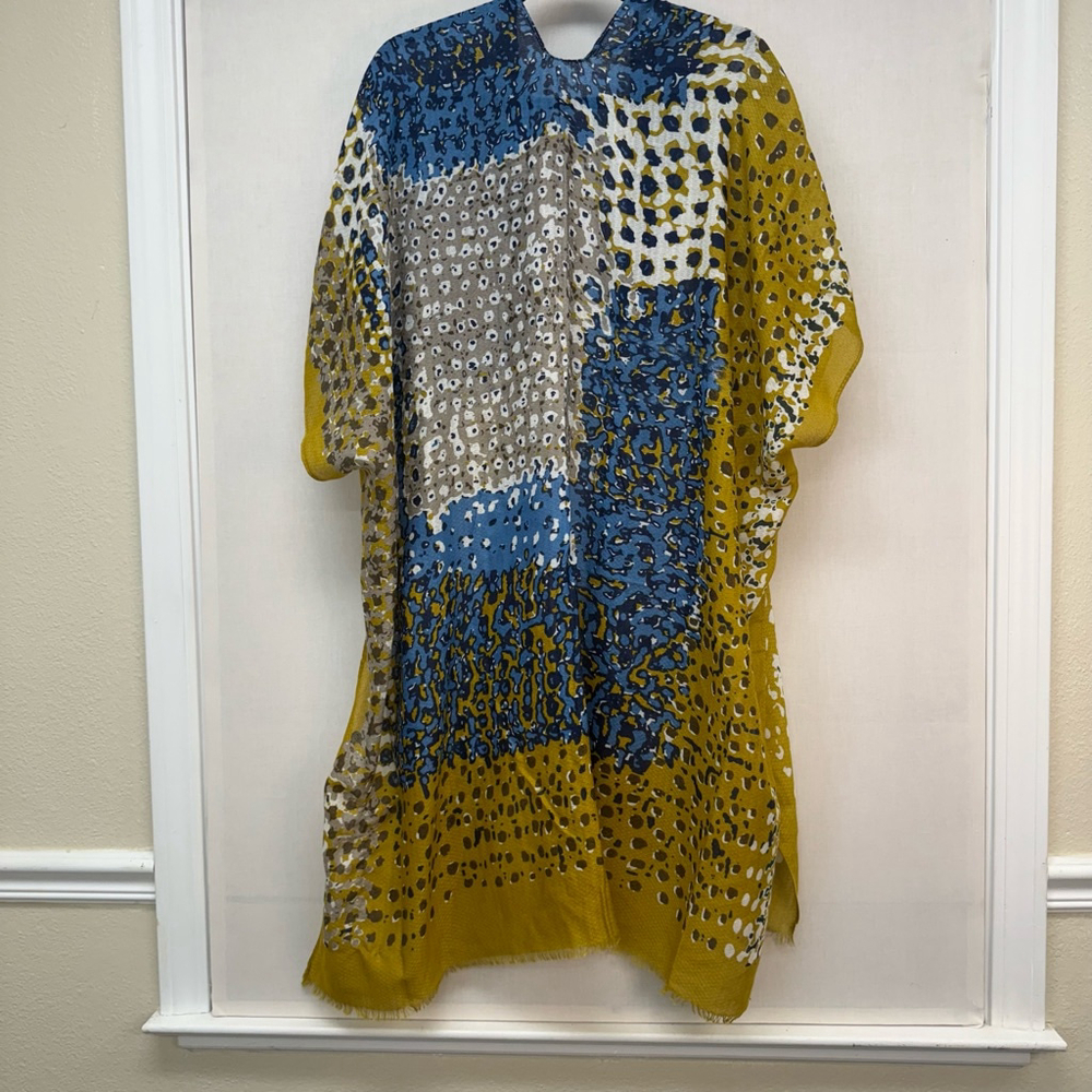 Women's Raj Kimono One Size Yellow Blue